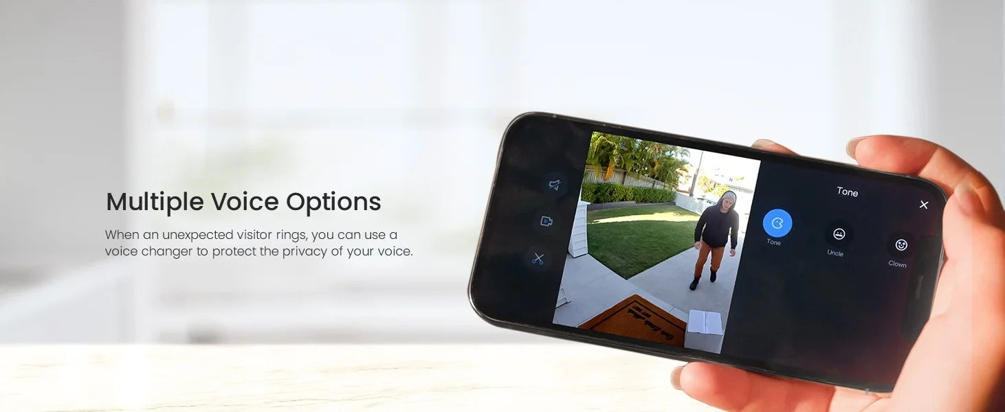 DEKCO 3MP WiFi Video Doorbell with 2-Way Audio and AI Detection