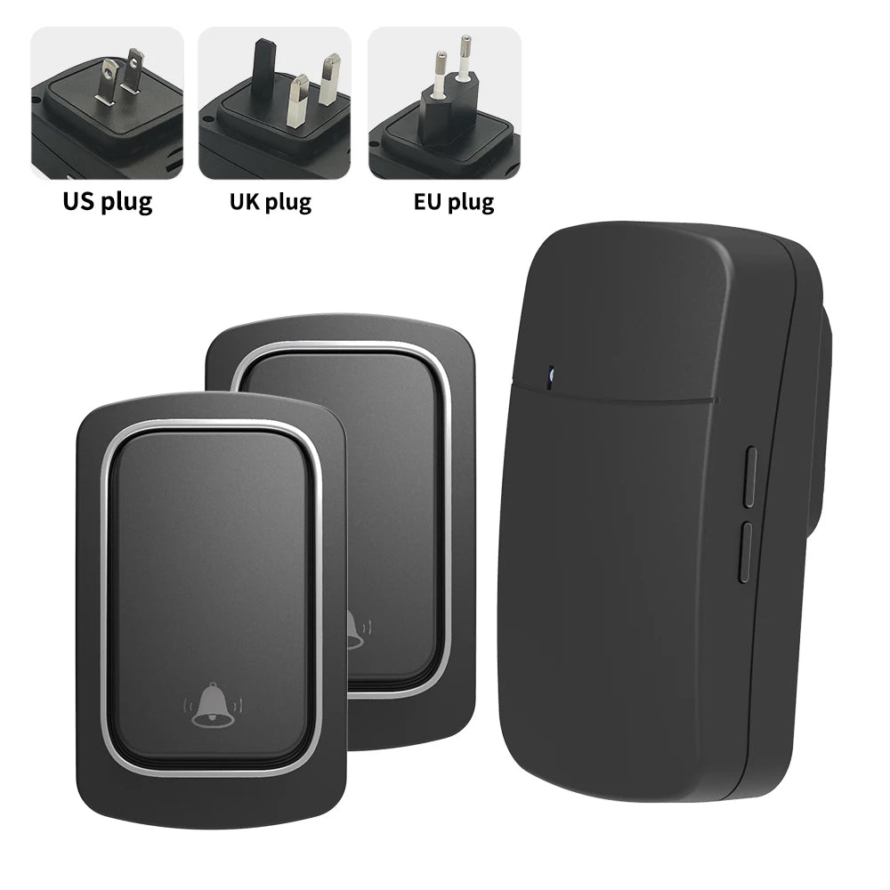 Kit di campanello wireless autoalimentato SIXWGH, 38 suonerie