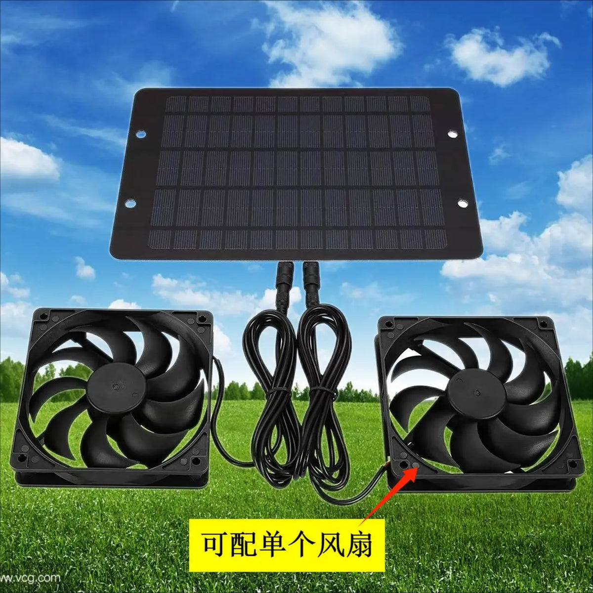 12V solárny ventilátor Solárny nabíjač Odvetrávací ventilátor Ventilátor poháňaný solárnym panelom Vzduchový extraktor pre psa kurací dom RV skleníkový ventilátor