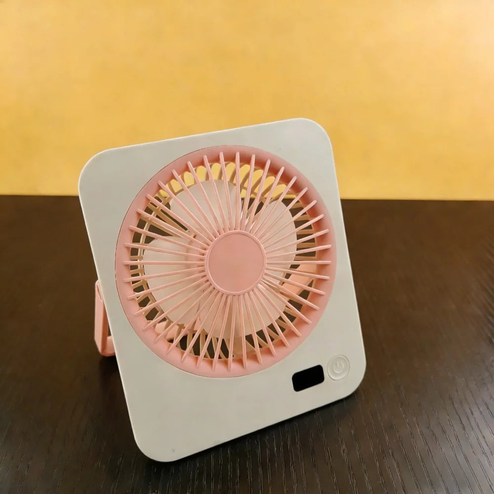 Rechargeable USB Mini Desktop Fan with 5-Speed Cooling