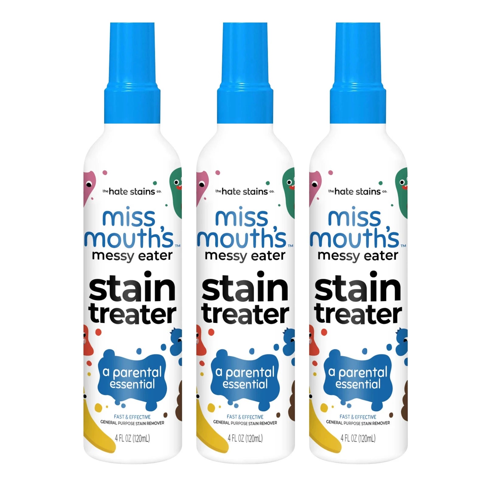 1/2/3pcs Stain Remover for Clothes,120ml Fabric Stain Remover Spray for Carpets,Dust Bleached Decontamination Treater Spray