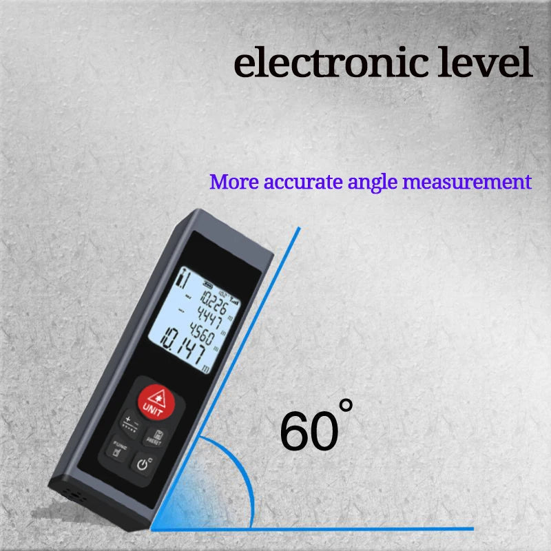 Rechargeable Laser Distance Meter, 40–100m Options