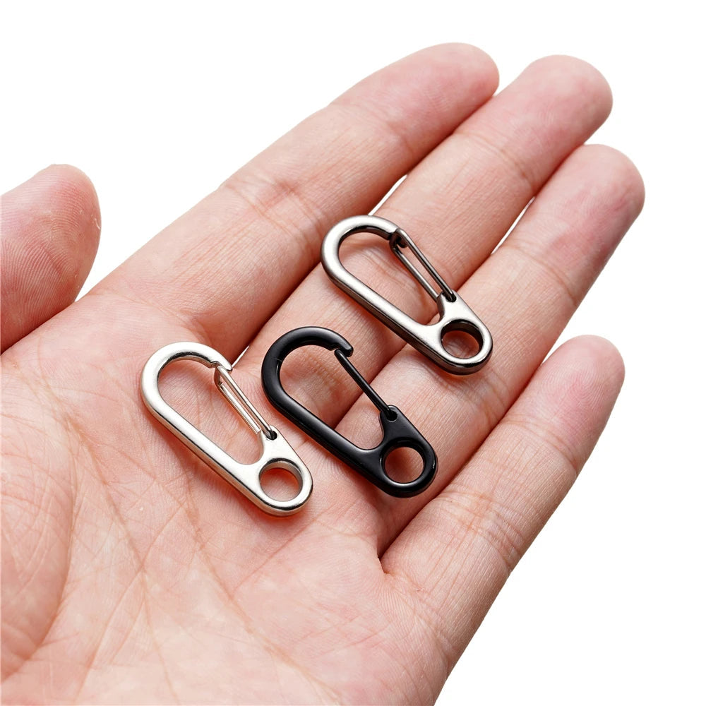 5/10pcs Lobster Clasp Buckle Keychain Carabiners Outdoor Camping Buckles 13x34mm Alloy Spring Snap Hooks Keychains Tool Clips
