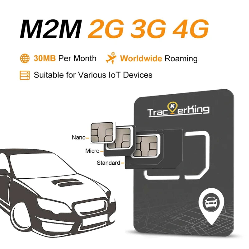 4G GPS Tracker SIM/M2M Card, World Roaming Data, 360MB IoT Device, M2M Collar, 12 Months Use