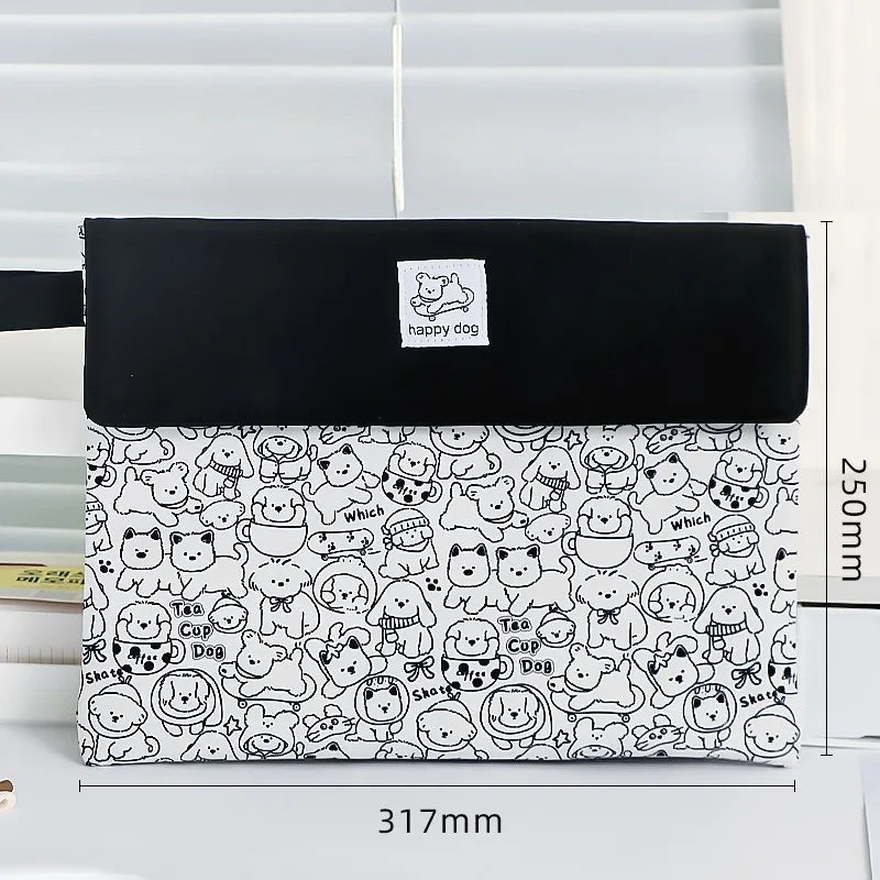 Kapibala File Bag Student Stationery Bag Cartoon High Appearance Large Capacity Zipper Storage Bag Kapibala File Bag Student St