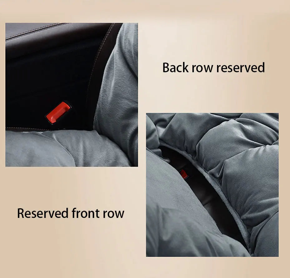 SEAMETAL Winter Car Seat Cover with Back Pad Warm Auto Seat Cushion Front Chair Protector Universal for Suv Pick-Up Truck Sedan