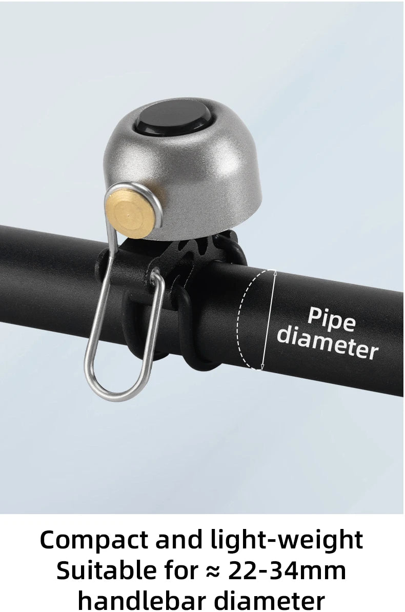 Bicycle Bell with Crisp Sound Copper Alloy Handlebar Ring