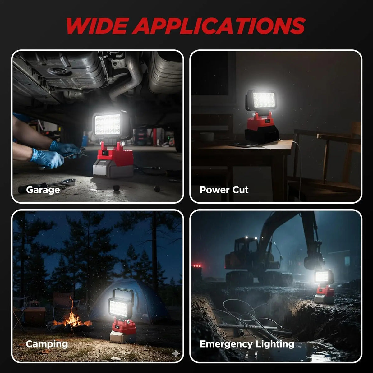 Cordless Work Light for Milwaukee M18 Batteries