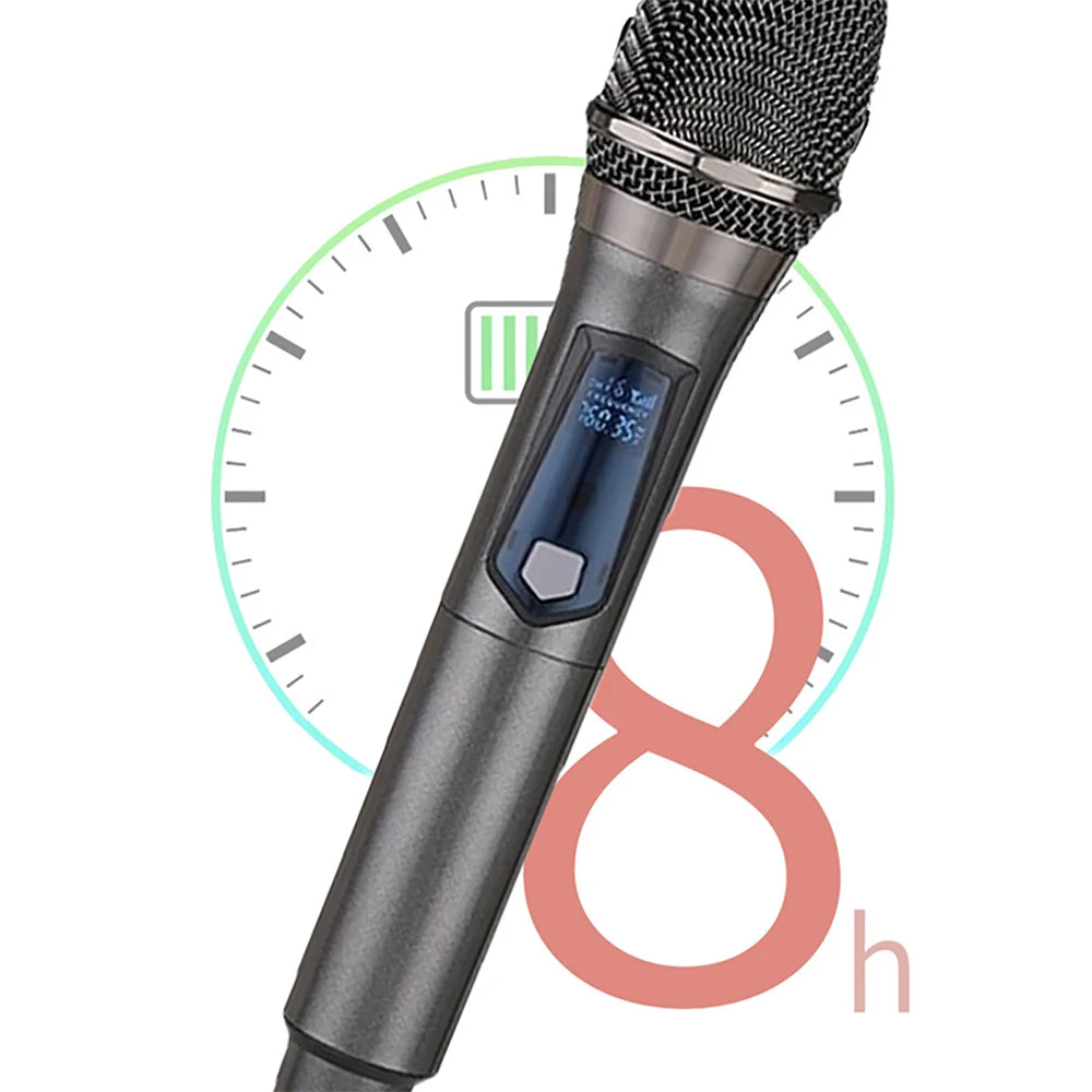 Oplaadbare UHF handheld microfoonsysteem