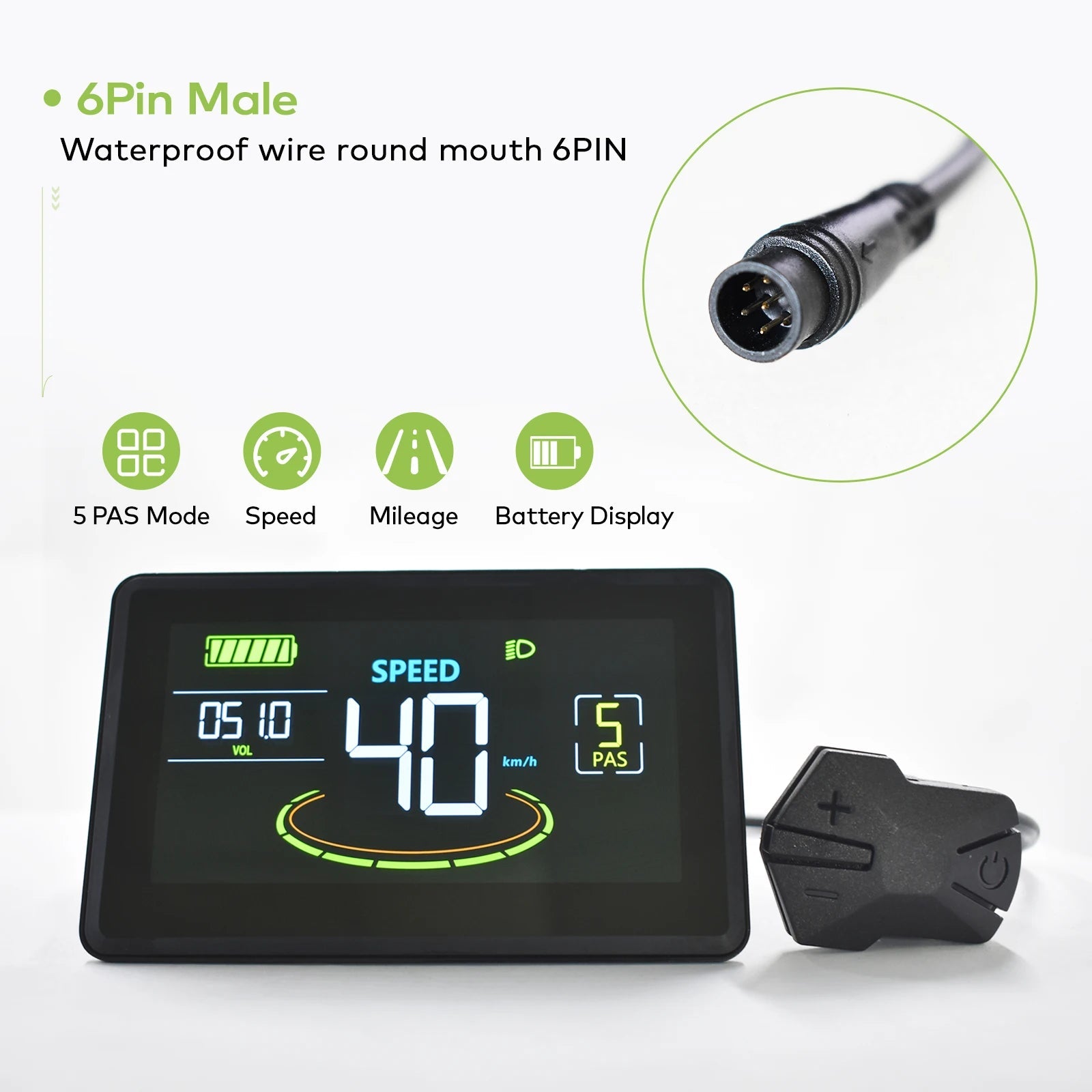 H6C Bicycle Computer Large Screen Led Cycling Computer Odometer Accurate Waterproof Bicycle Speedometer E Bike Accessories