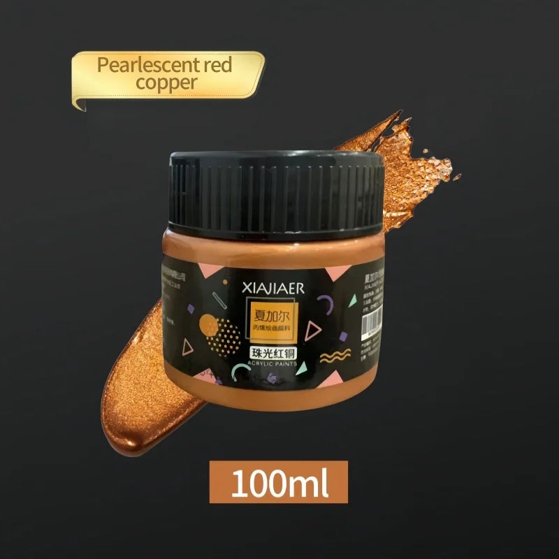 Set di pigmenti acrilici metallizzati perlescenti