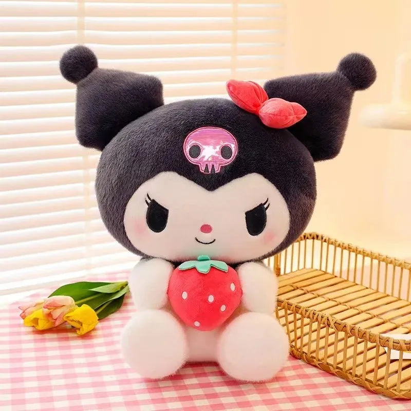 Sanrio Kuromi Plush Pillow – Strawberry Melody Edition