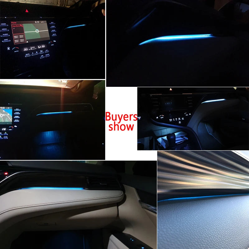 PMFC Ambient Light LED Center Console Or Storage BoxCar Interior Decorative Light Atmosphere Lamp For Toyota Camry 2018-2022