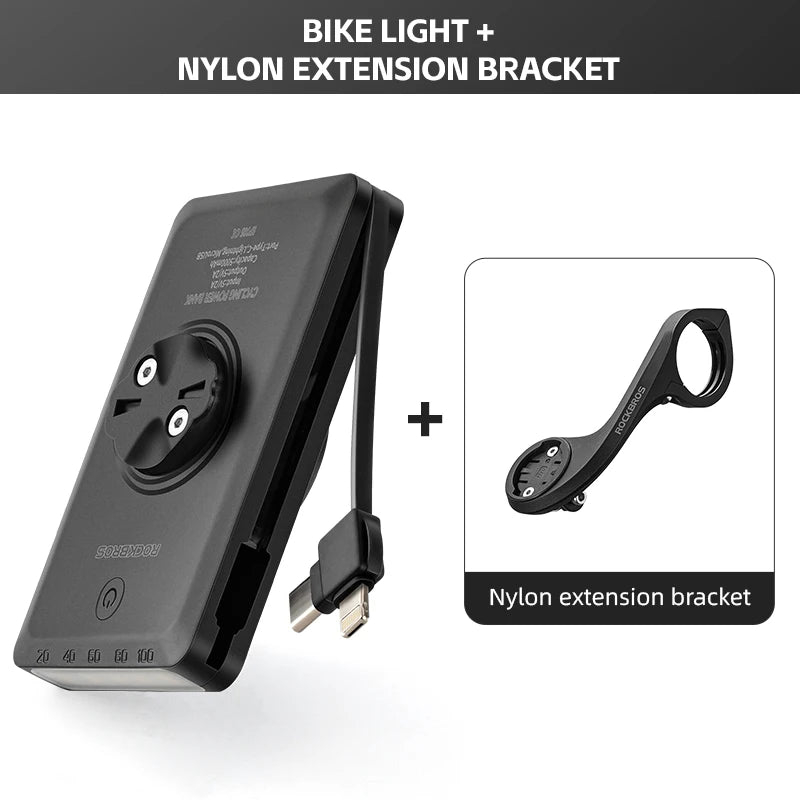 Cykellygte 5000mAh med digitalt display og IPX6 vandtæt