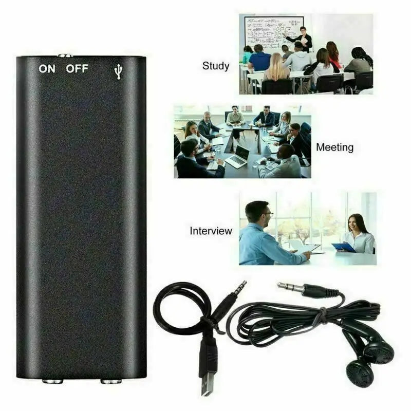 Mini röststyrd inspelare Q63 USB-ljudinspelare 18 timmars inspelning