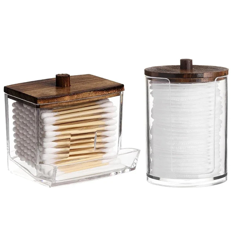 Frascos transparentes para arrumação na casa de banho, conjunto de 2 ou 3 peças