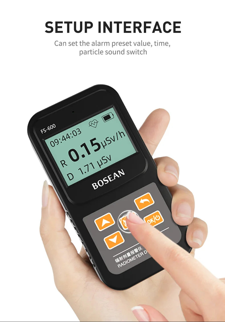 Détecteur de radiations portatif avec options de modèle