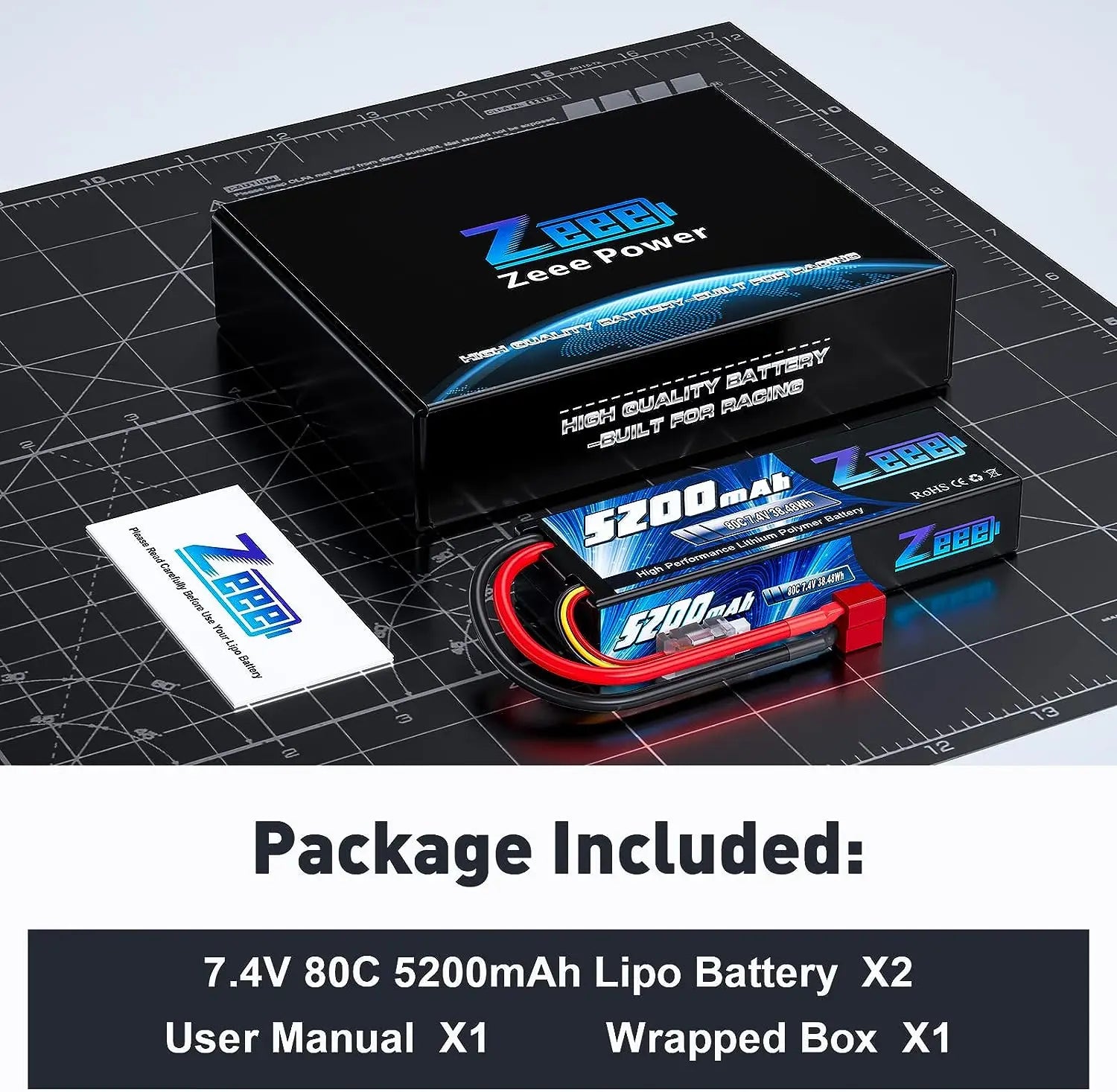 1/2pcs Zeee 2S 5200mAh Lipo baterija 80C s T/XT60/EC5/EC3 priključkom RC baterija za RC automobile kamion Truggy Buggy utrke hobi dijelovi