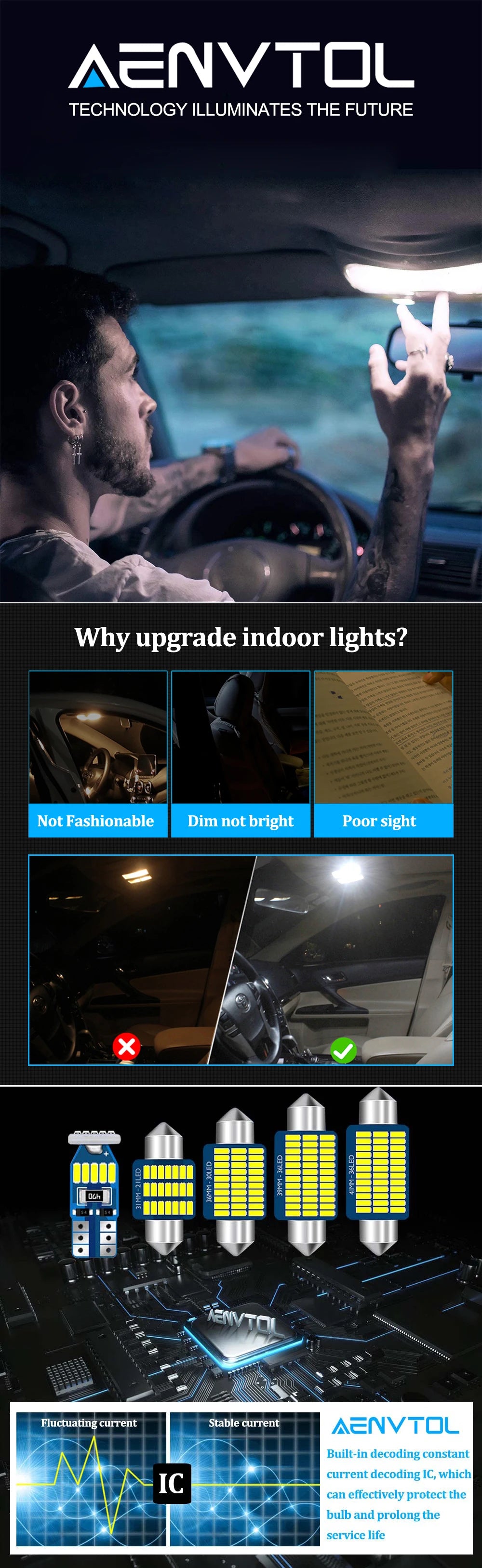 LED Interior Light Kit for T4 T5 T6 Caravelle Multivan Transporter