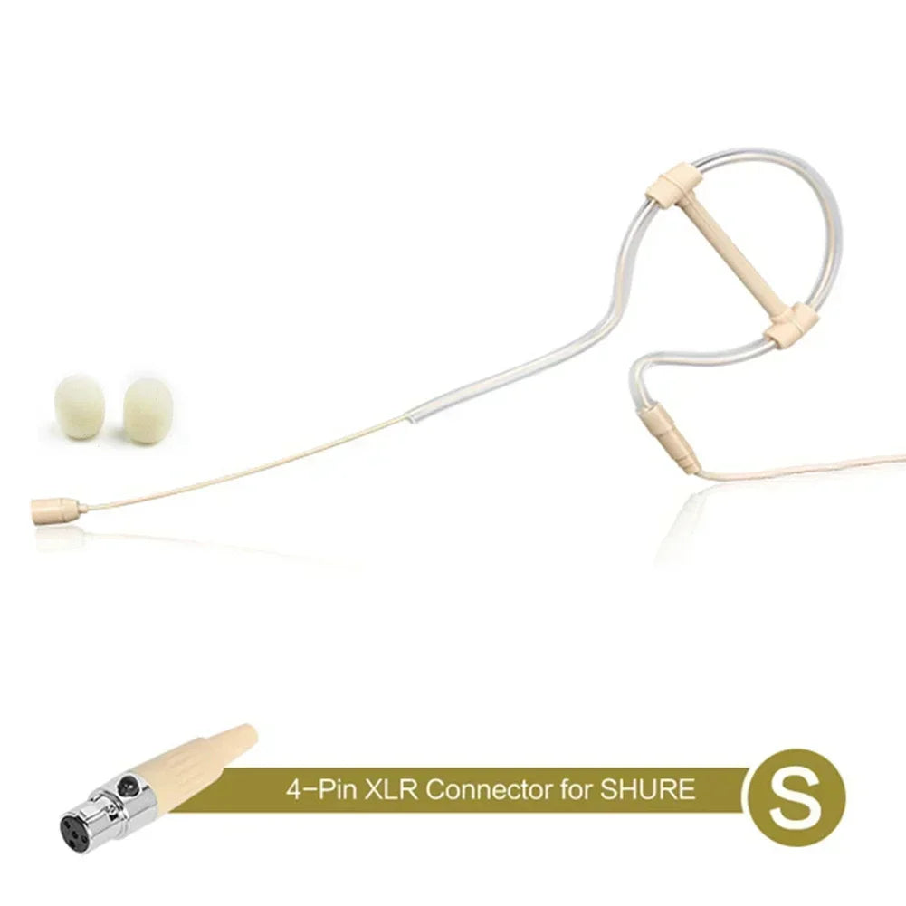 Single-Ear Headworn Condenser Microphone for Shure and Audio Technica