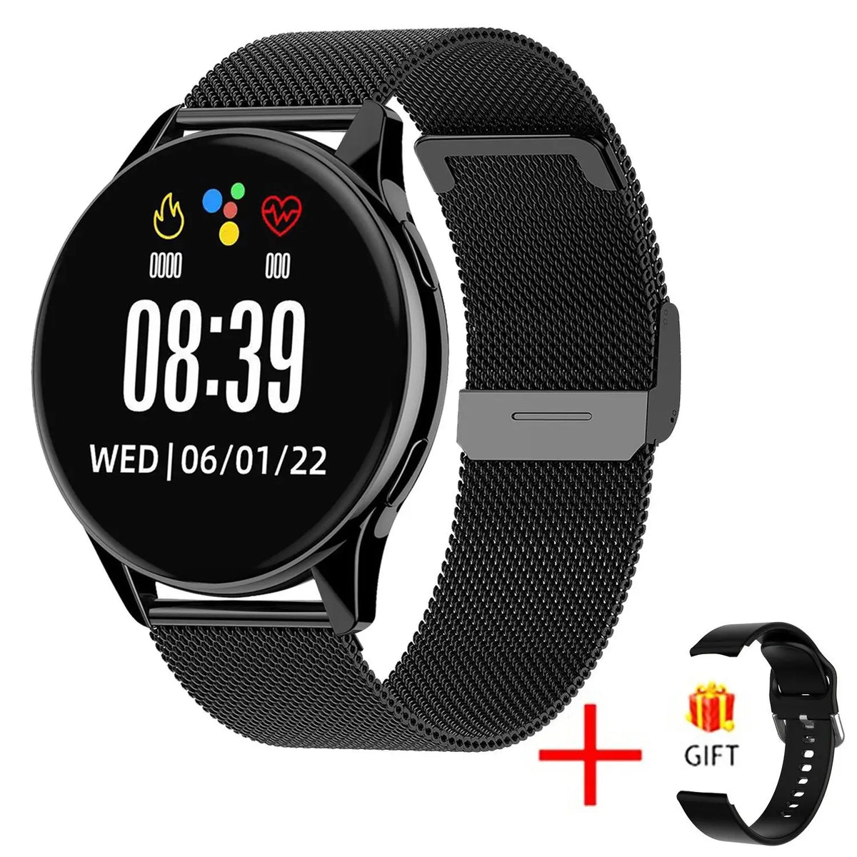 1.28in Round Smartwatch with Bluetooth Calls and Metal Band
