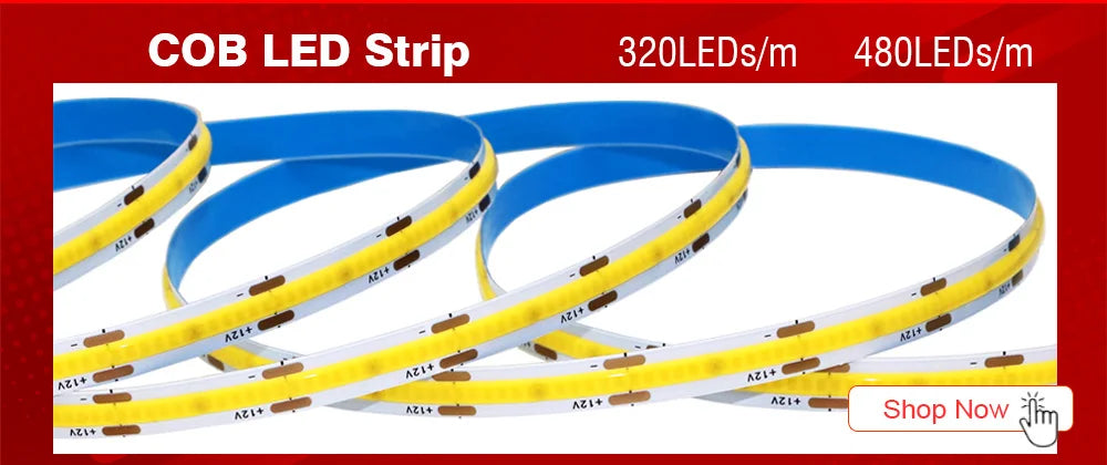 Flexible White LED Strip - 12V / 24V Options