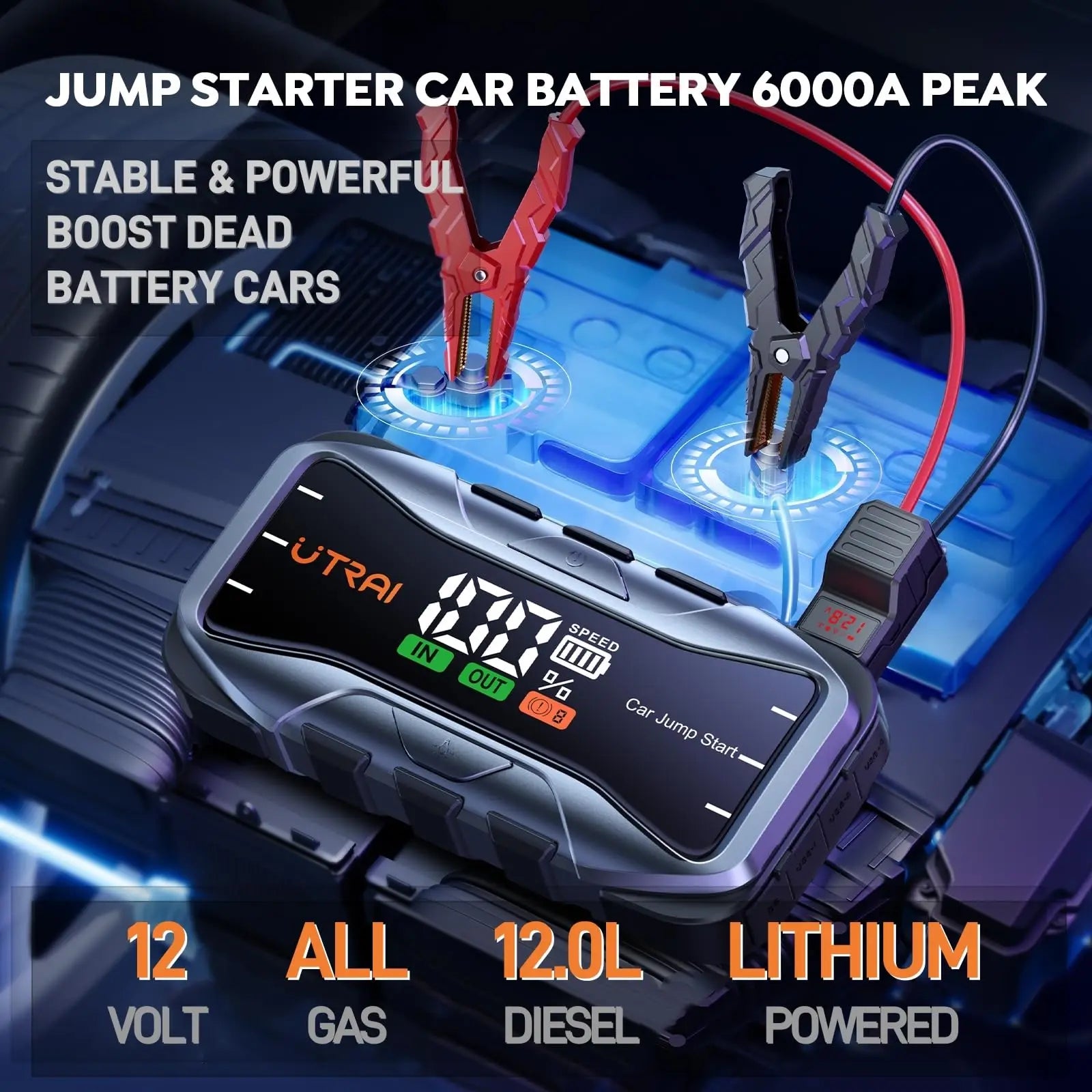 UTRAI 27000mAh Car Jump Starter Power Bank 6000A