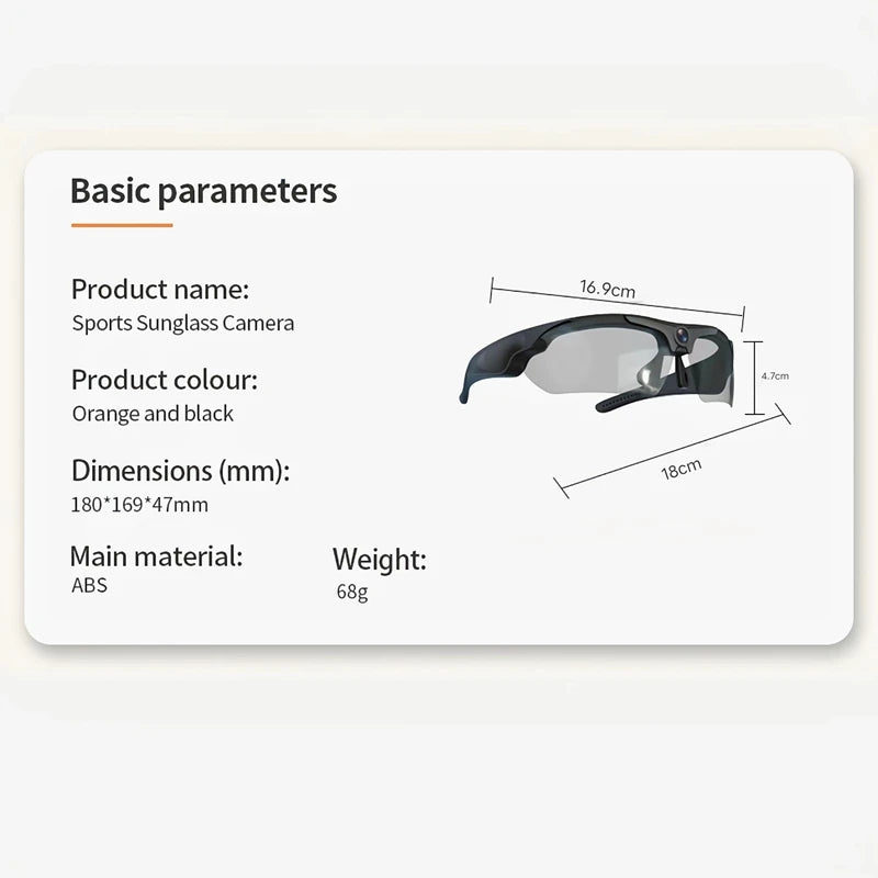 Xiaomi New Sunglasses With 1080p High-definition Mini Camera Smart Glasses Cycling Recorder Outdoor Sports Recording Goggles