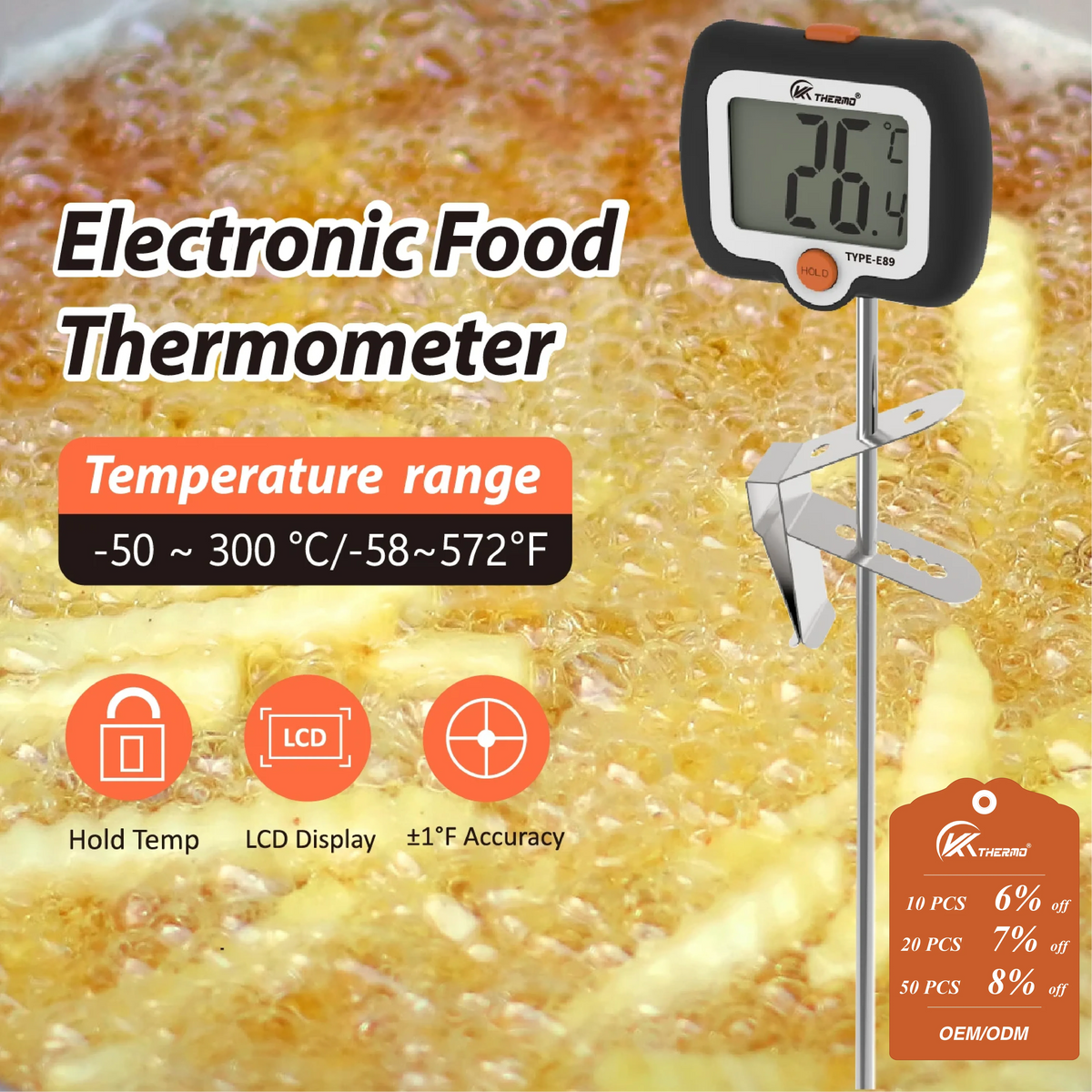 Digital Food Probe Thermometer