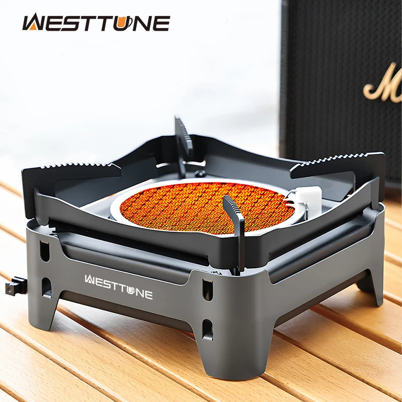 Portable Infrared Gas Stove with Electronic Ignition for Camping