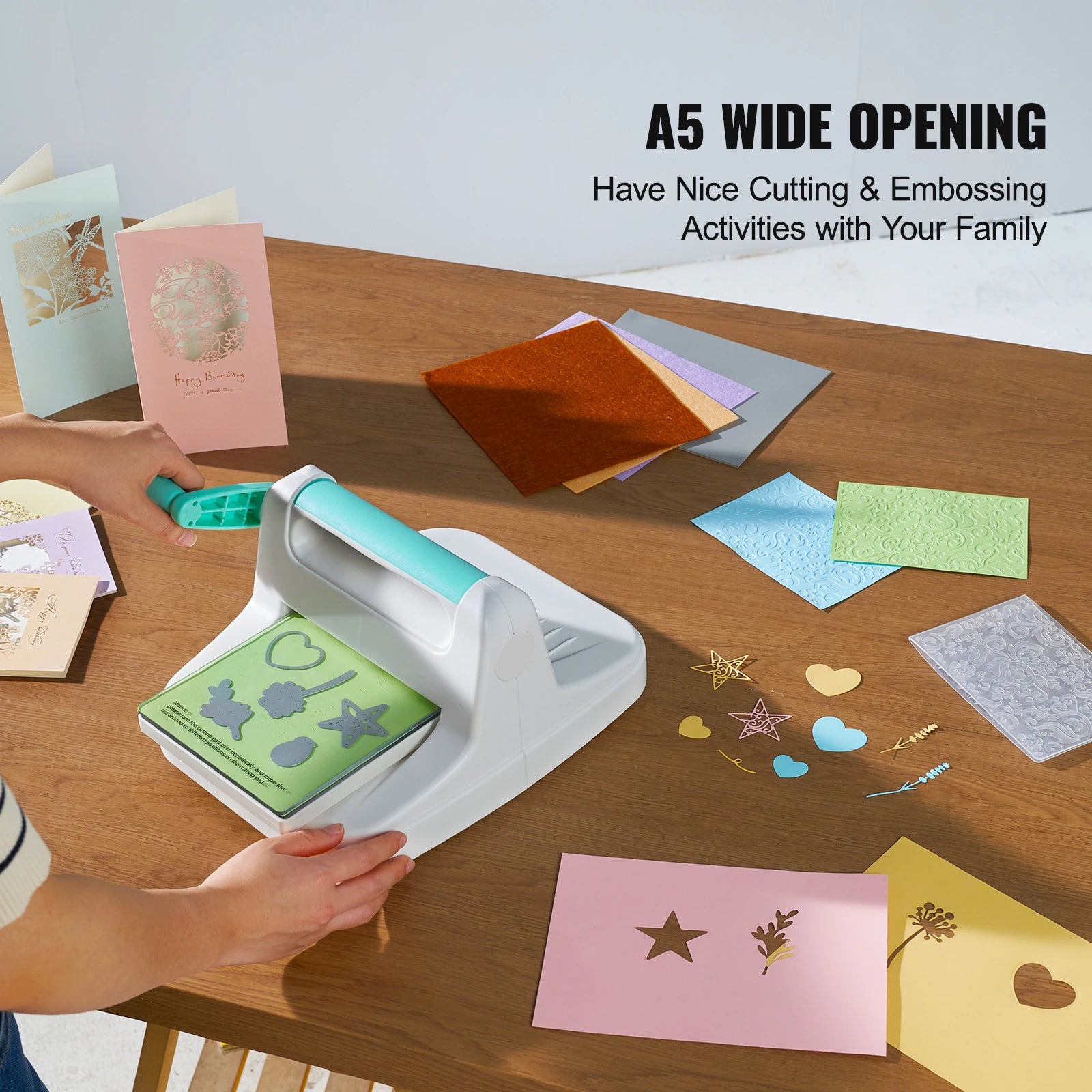 SucceBuy 6/9in Manual Die Cutting Embossing Machine Portable Cut Machines Opening Scrapbooking Machine Full Kit For Arts Crafts