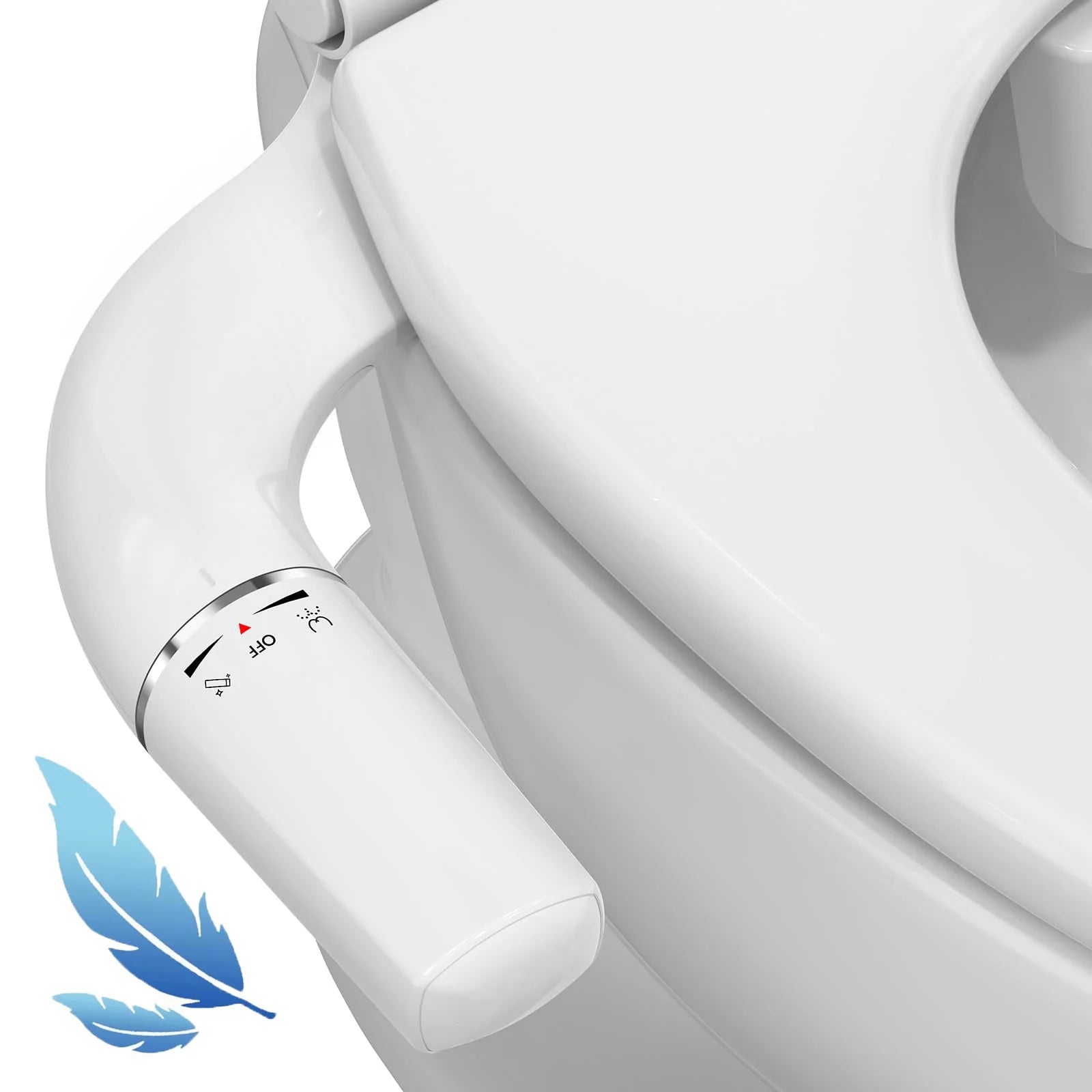 Ultra-Slim Bidet Attachment for Toilet with Dual Nozzles