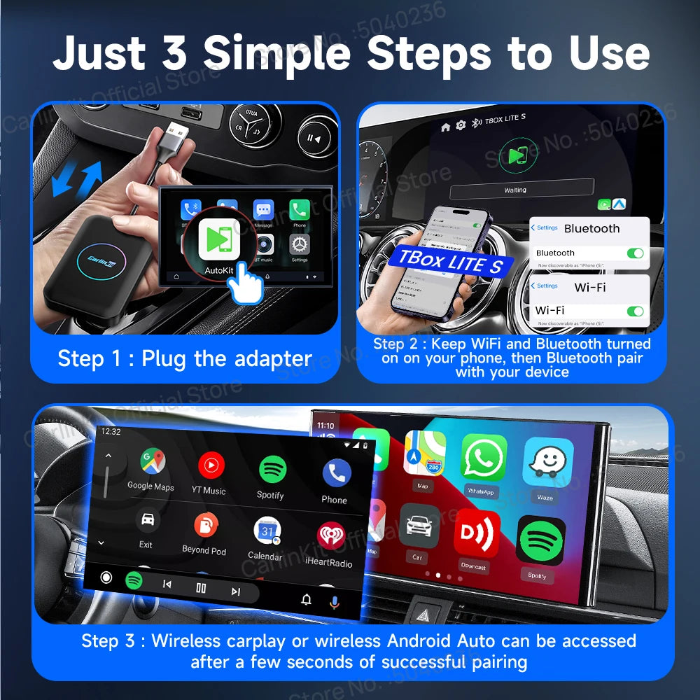 3-in-1 Wireless Phone Integration AI Box