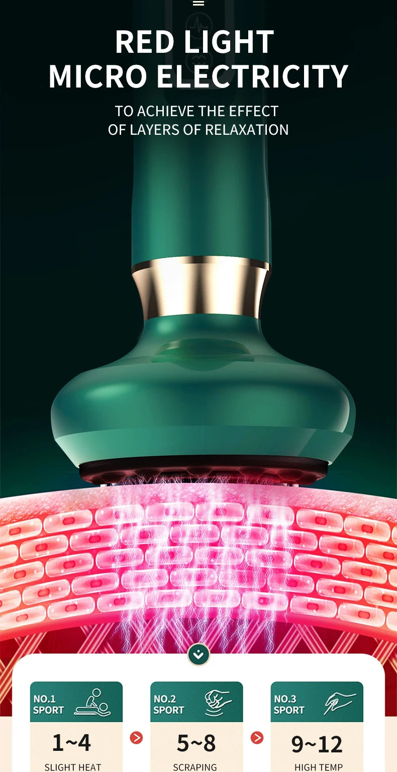 Tricolor Electric Massager GuaSha Vacuum Slimming Device