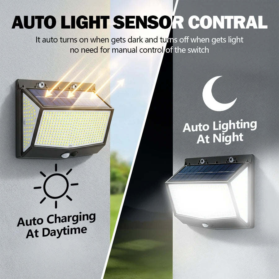 Solar PIR Wall Light with LED and Pack Options
