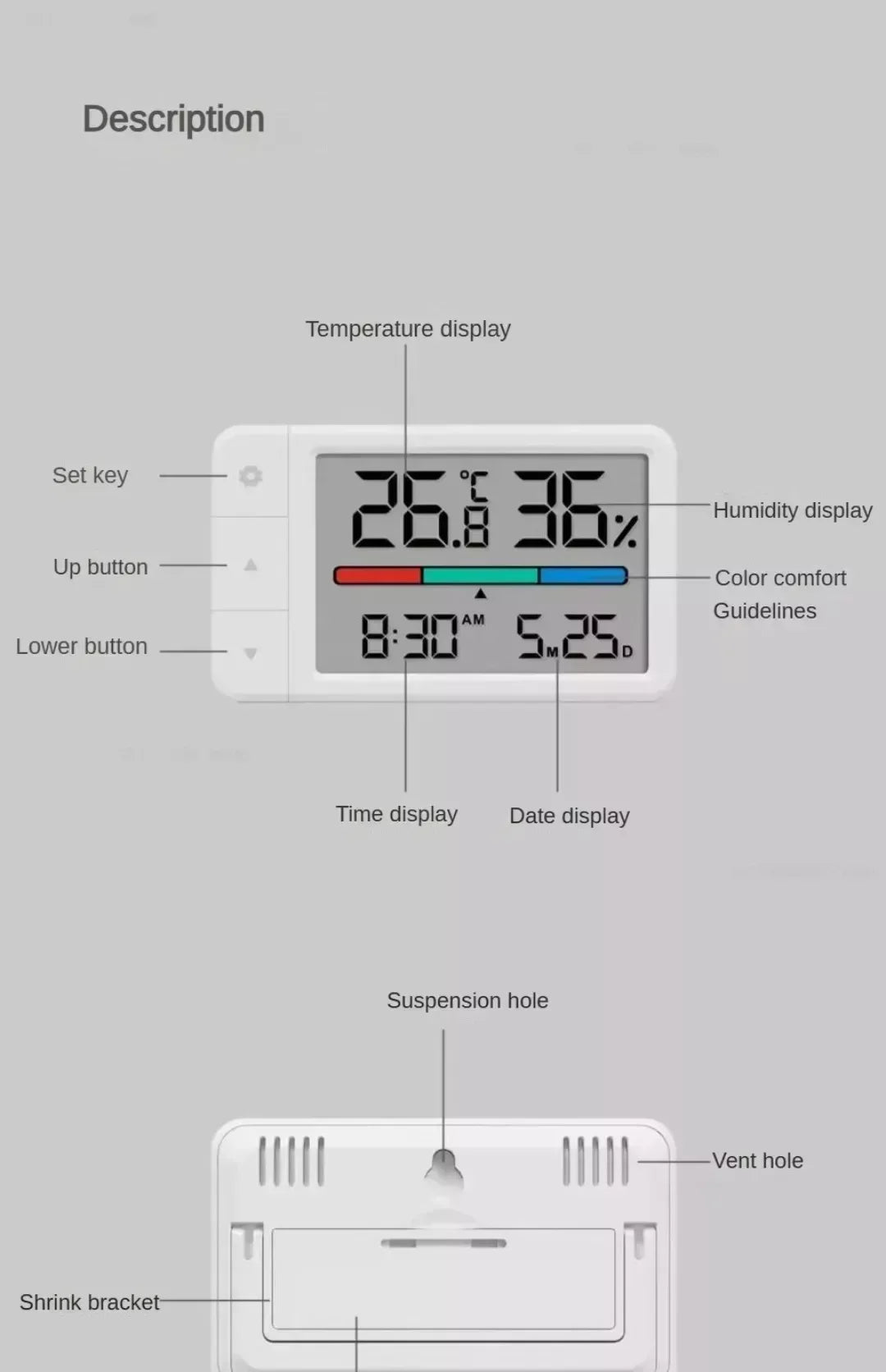 Xiaomi MiaoMiaoCe Intelligent Thermometer Hygrometer Meter Multi Function Clock Digital Display Weather Station Sensor for Home
