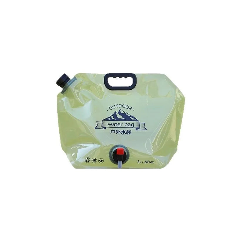 Portable Water Storage Bag Folding Outdoor Sports Camping Large-capacity Mountain Climbing Faucet Plastic Water Bag