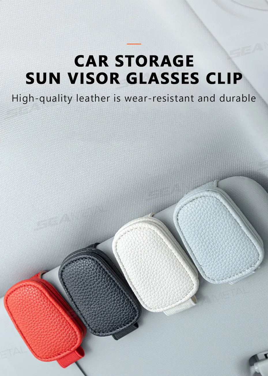 SEAMETAL Magnetic Sunglasses Holder for Car Visor Glasses Clip Durable Stable Eyeglasses Holder Mount Universal Ticket/Card Clip