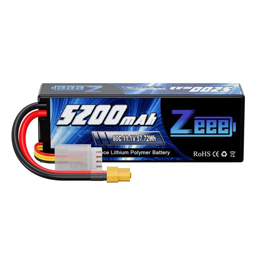 Yüksek Kapasiteli 3S 5200mAh LiPo Pil Sert Kılıf RC Modelleri için