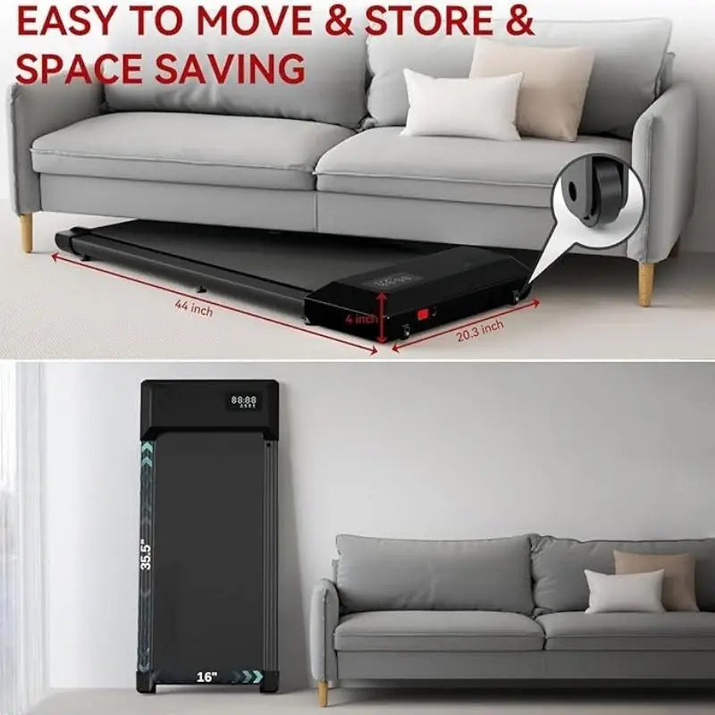 Tapis de course portable 2-en-1 pour la maison, capacité de poids 300 lbs, 2,5 CV