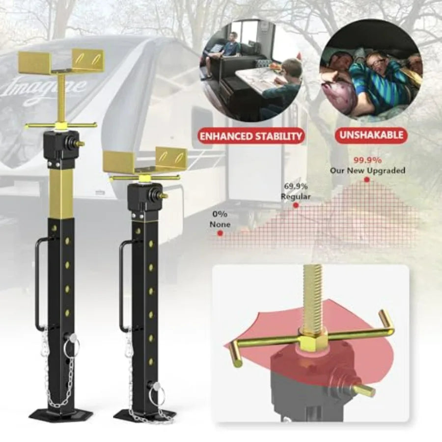 Adjustable RV Slide Out Supports Jacks 16.7–36 with Drill Adjust