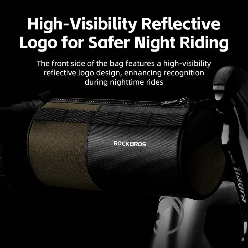 Reflective Bicycle Handlebar Bag, 1.7L Rainproof Front Bag