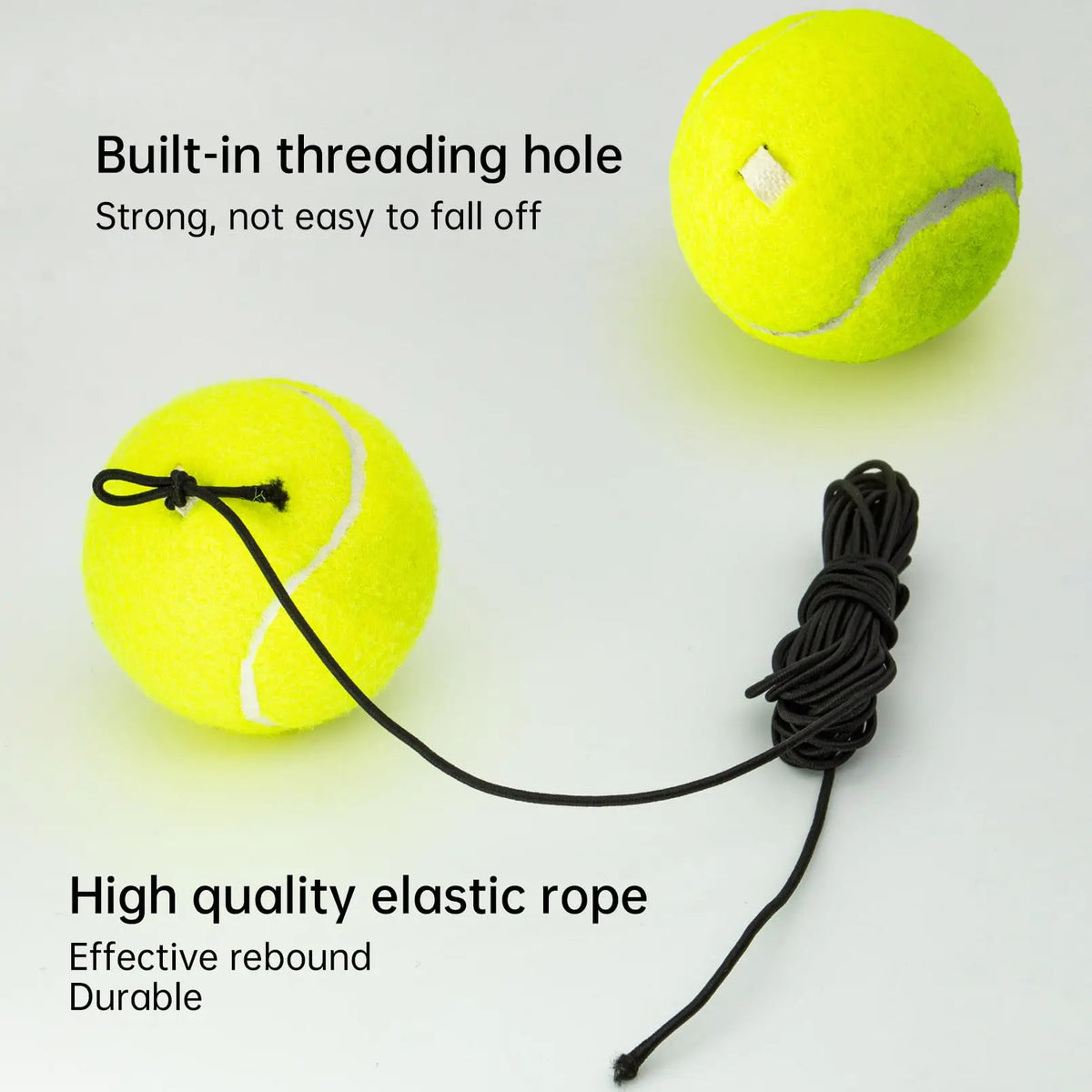 Tennis Training Ball with Elastic String - Rebound Self Practice Ball Tennis Solo Training Tool