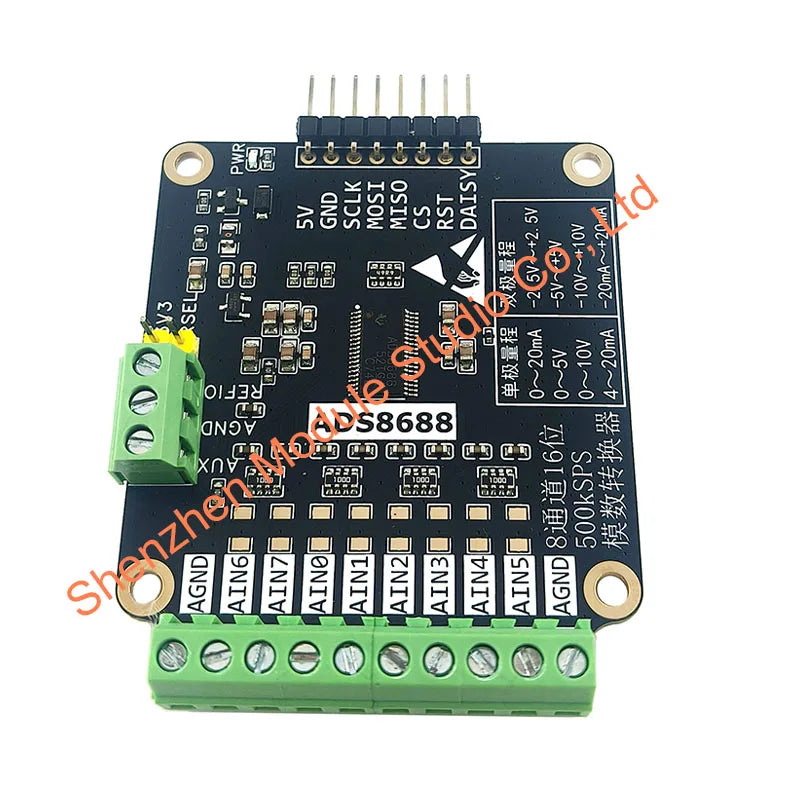 ADS8688 nyolccsatornás 16-bites ADC modul