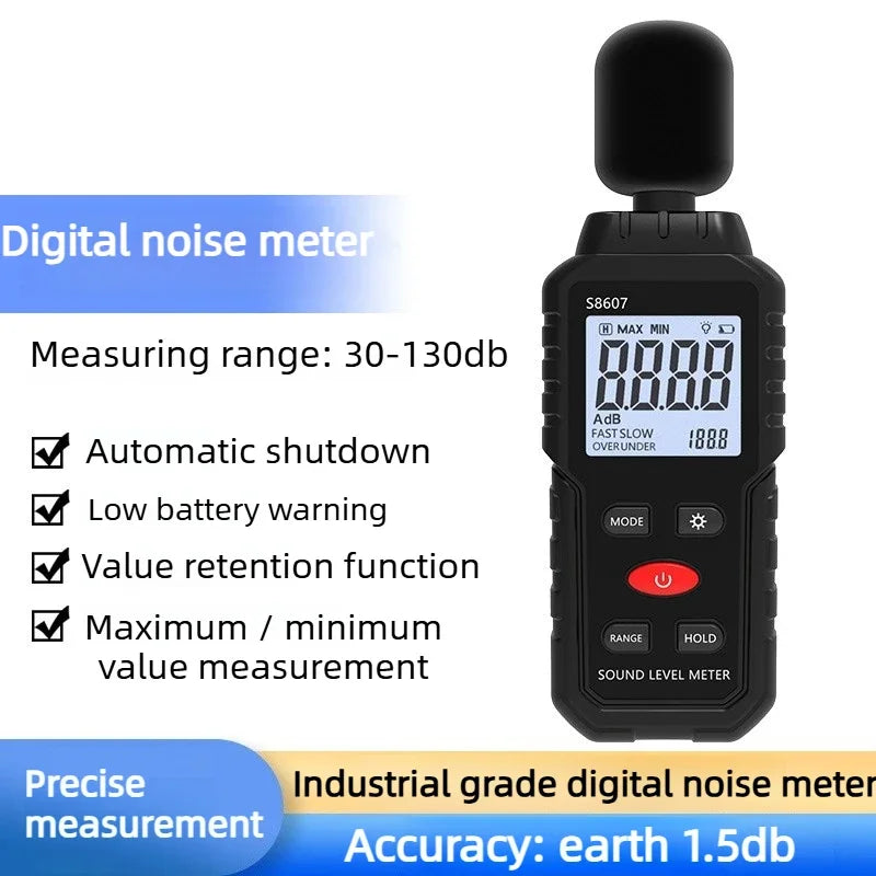 Sonómetro digital portátil, 30–130dB
