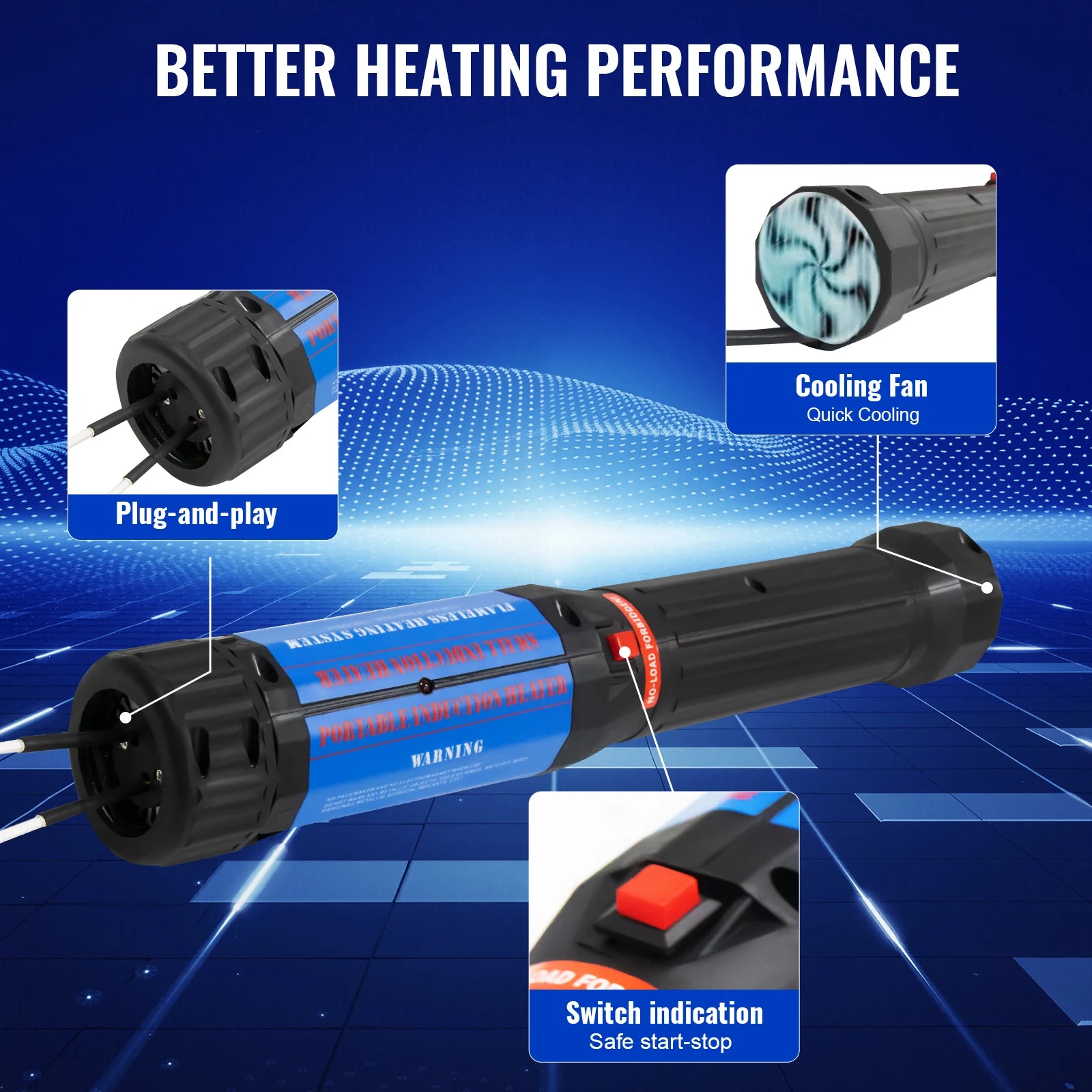1400W Magnetic Induction Heater Kit for Rusted Bolt Removal
