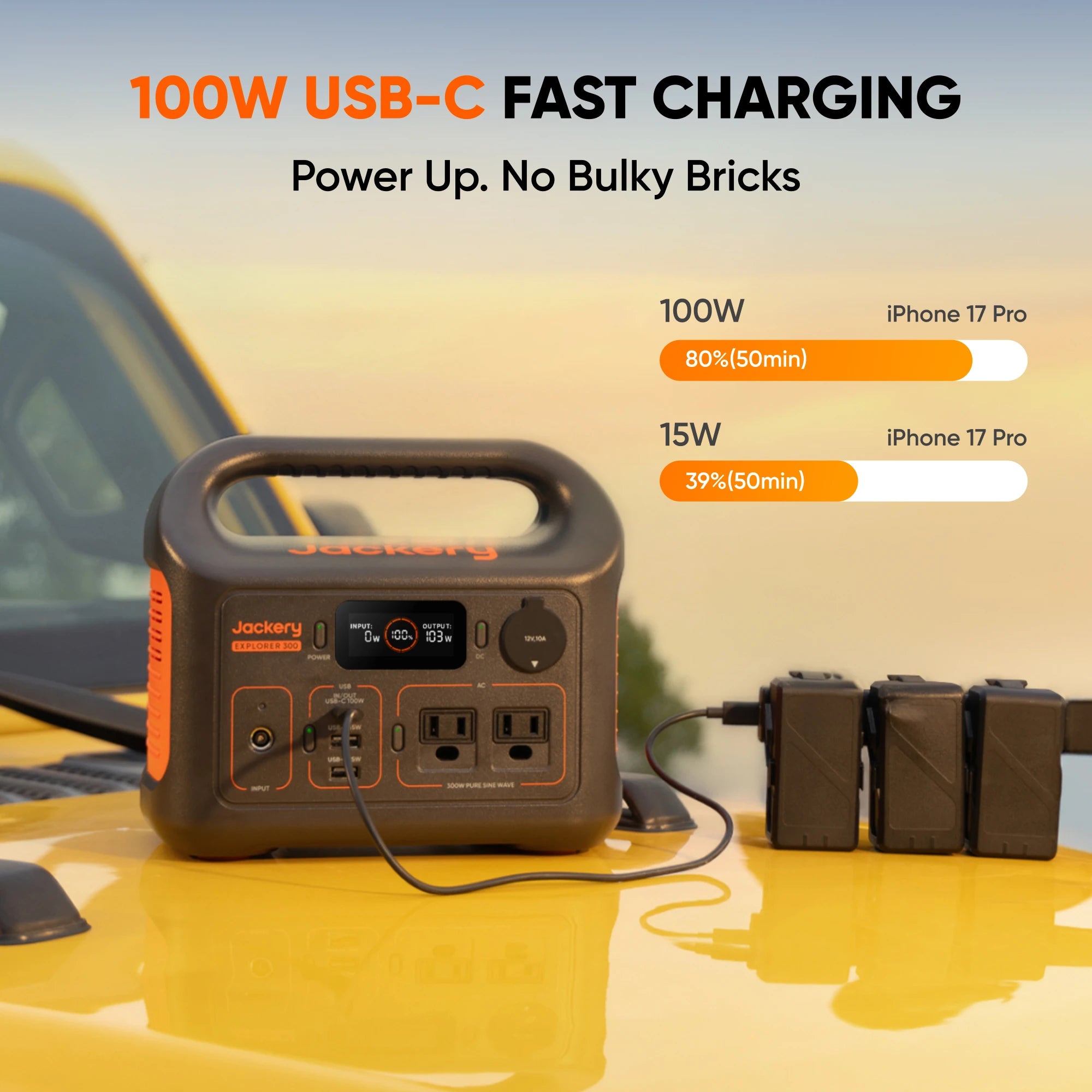 Jackery Explorer 300 Portable Power Station with 5M Cord