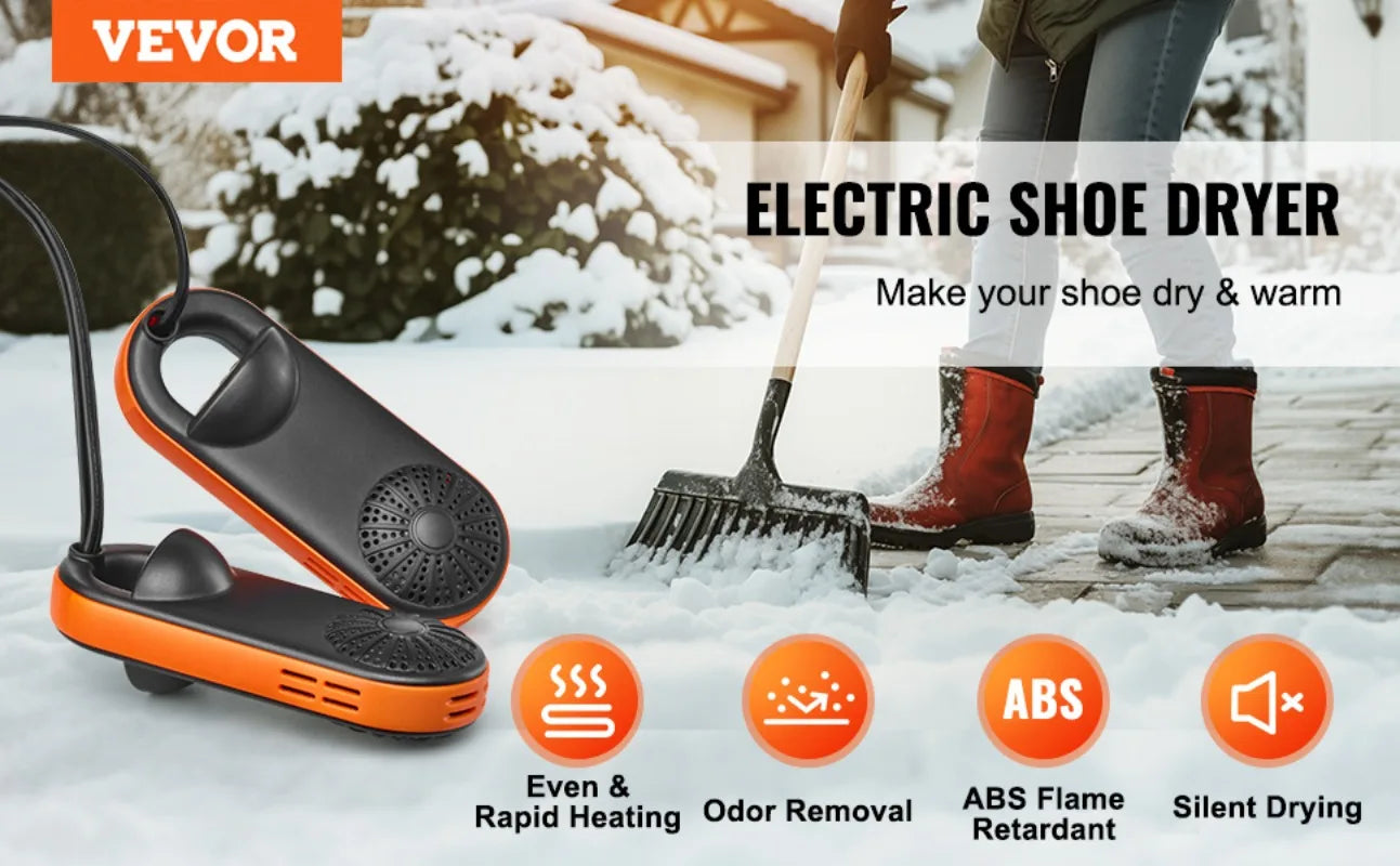 Portable Electric Shoe Dryer & Deodorizer for Boots and Shoes