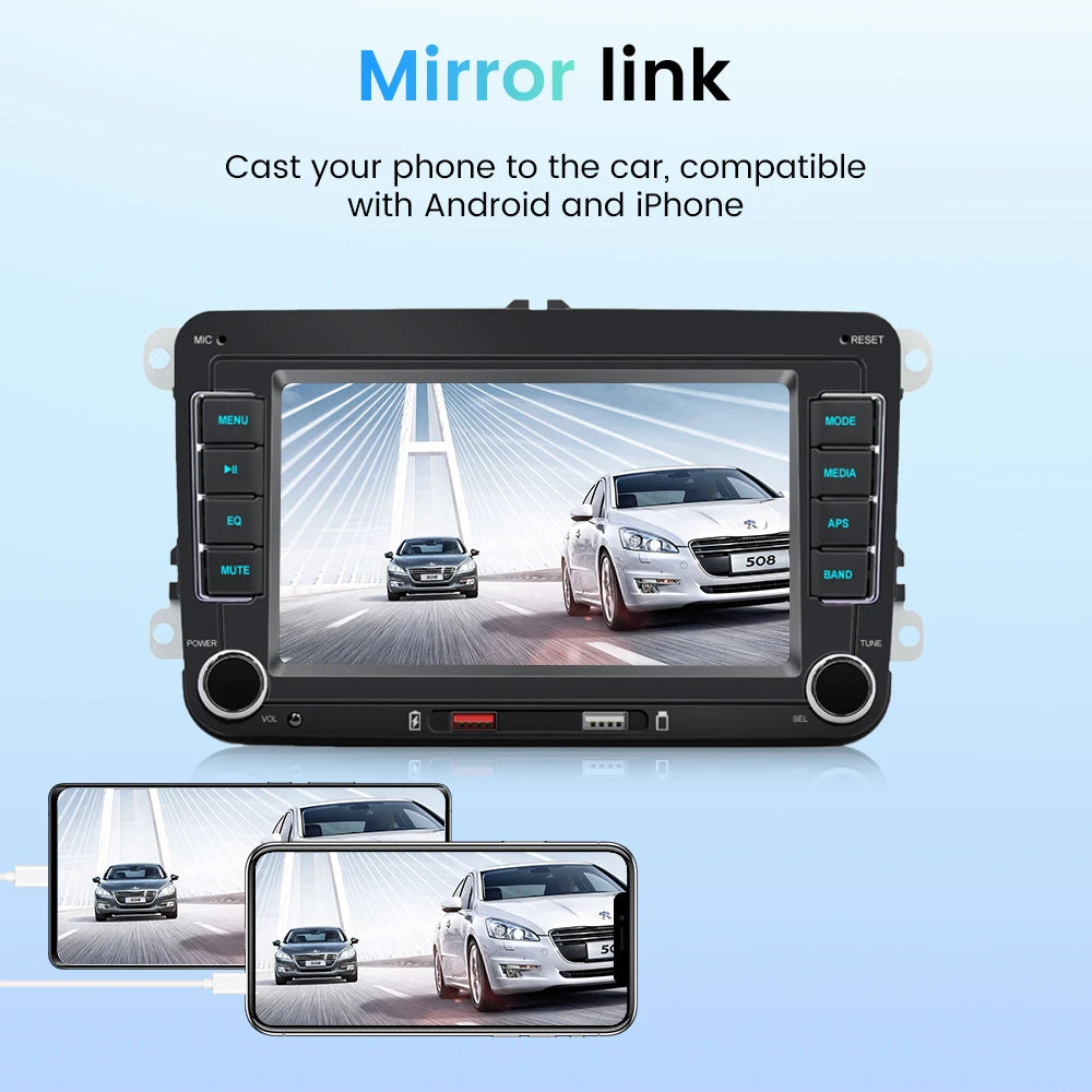 Android Car Radio CarPlay dla pojazdów VW 7" system multimedialny