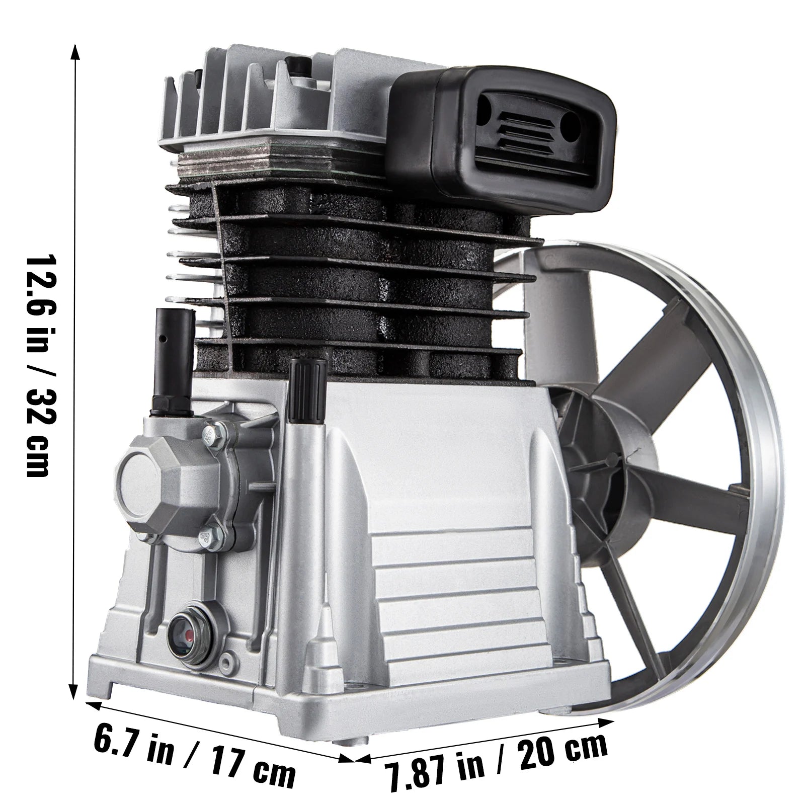Κεφαλή Αεροσυμπιεστή Διπλού Κυλίνδρου 2,2KW 3HP 11CFM 116PSI Αντλία